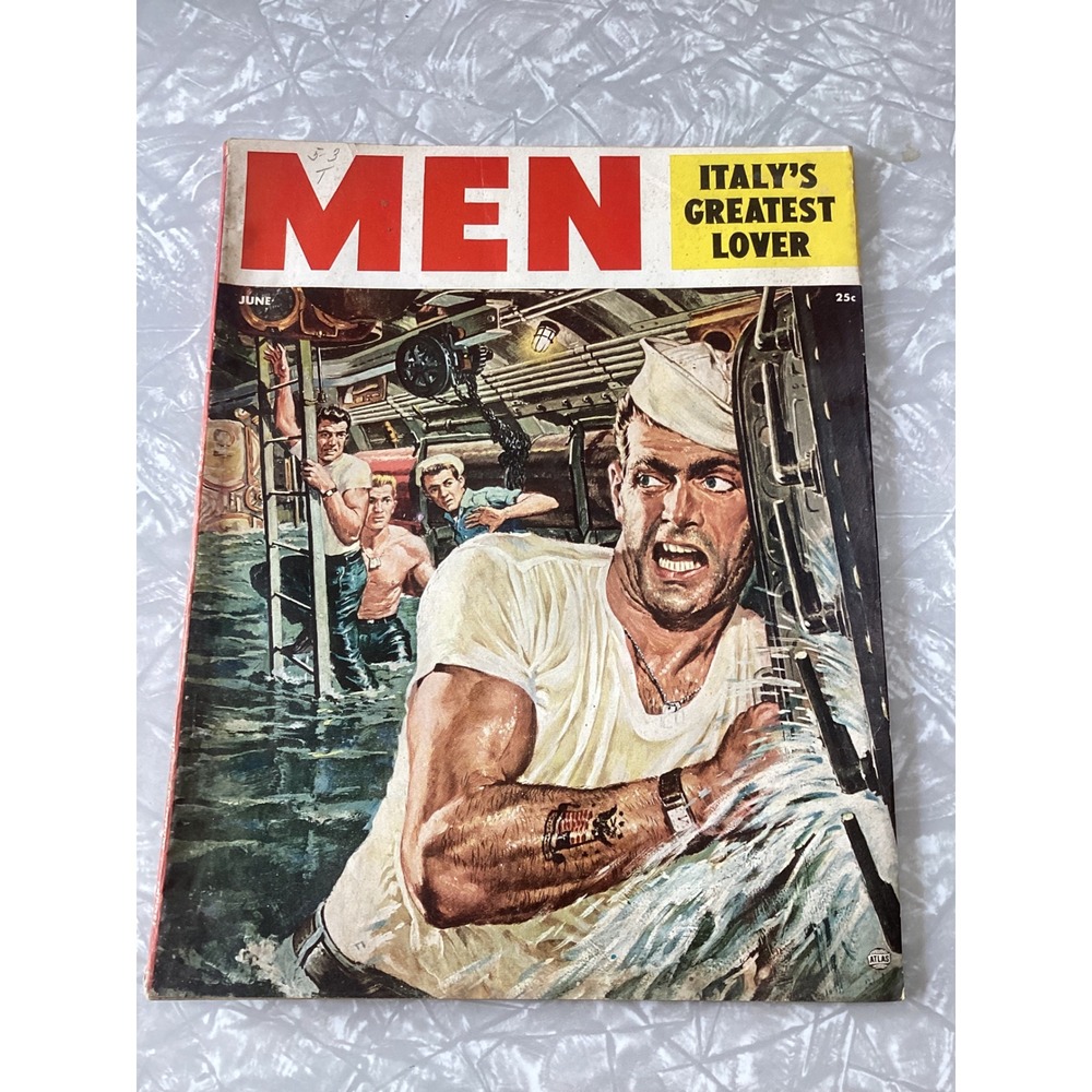 Vintage Men Magazine June 1955 Vol 4 No 6 Atlas Pulp Adventure Martin Goodman